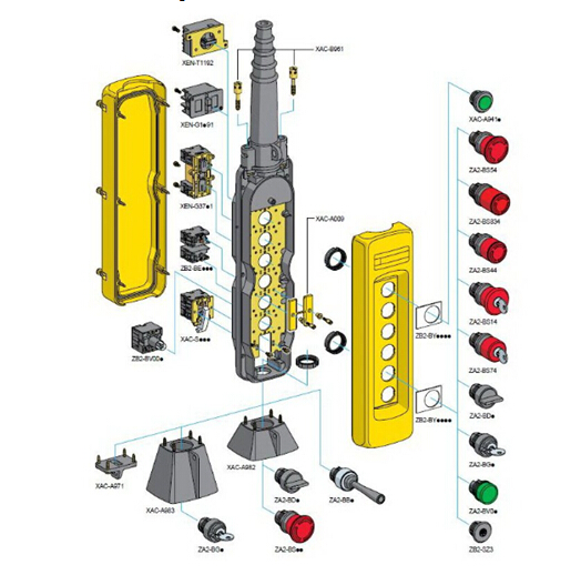 Limit hoist pendant switch 