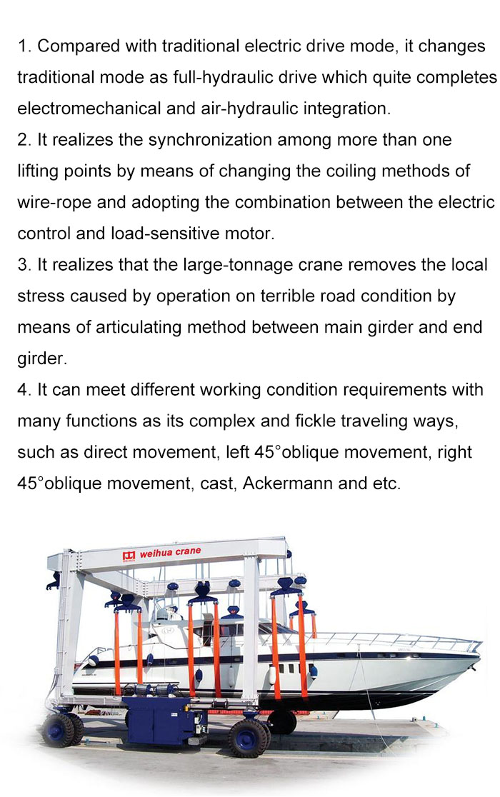 weihua mobile boat lift crane