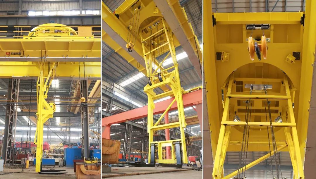 fork type metallurgical bridge double beam crane